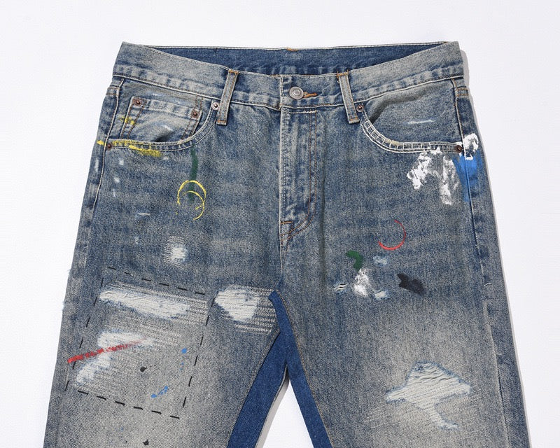 "Wavy" Flared Denim