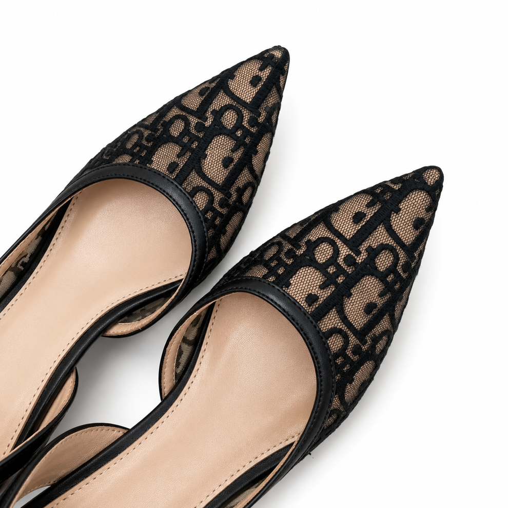 „CD“ Monogram Slingback Pumps