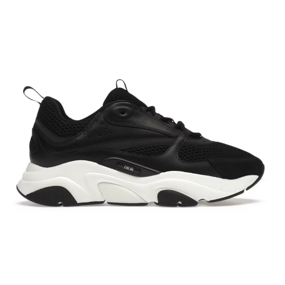 Dior B22 Black White Mesh Leather Sneakers