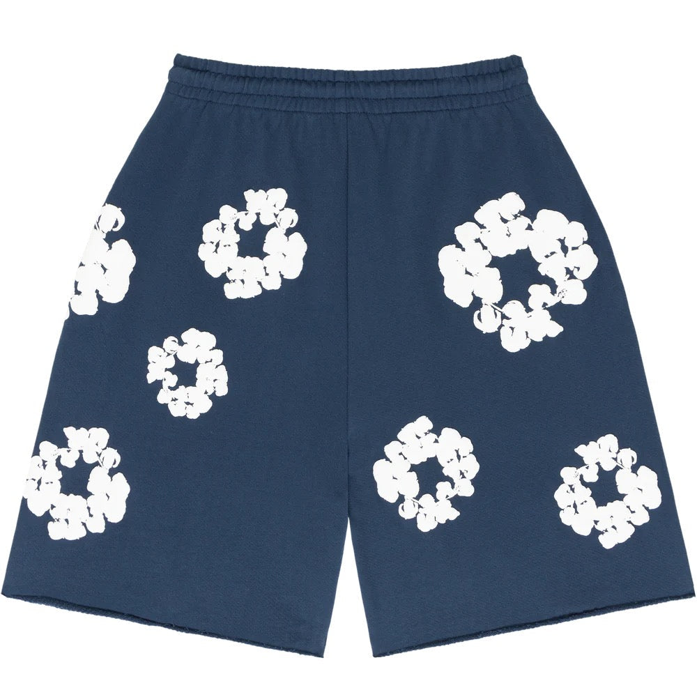 "Flower" Shorts Navy Blue