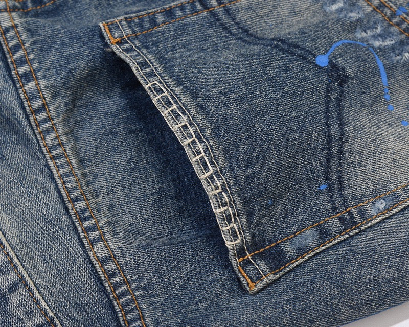 "Wavy" Flared Denim