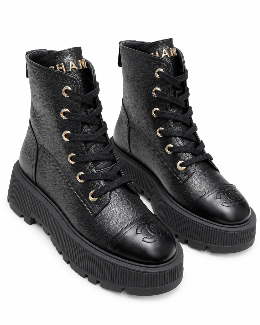 „CC“ Lace-Up Platform Elegant Boots